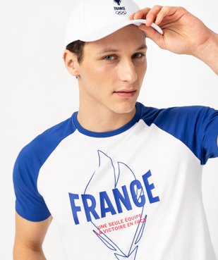 Tee-shirt manches courtes imprimé Équipe de France Olympique vue3 - ALLEZ LES BLEUS - GEMO