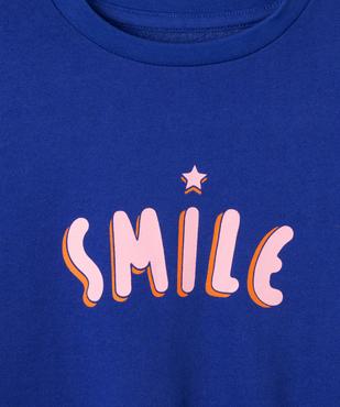 Sweat ample avec inscription poitrine fille vue3 - GEMO 4G FILLE - GEMO
