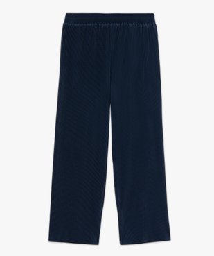 Pantalon femme coupe large en maille plissée vue4 - GEMO(FEMME PAP) - GEMO