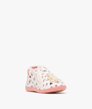 Chaussons bottillons à motifs fleuris bébé fille - LuluCastagnette. vue2 - LULU CASTAGNETT - GEMO