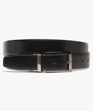 Ceinture homme dessus cuir avec boucle métallique rectangle vue1 - GEMO (ACCESS) - GEMO