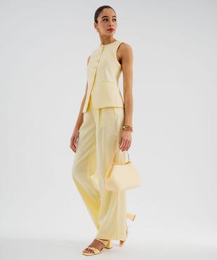 Veste sans manches en lin et viscose femme vue4 - GEMO(FEMME PAP) - GEMO