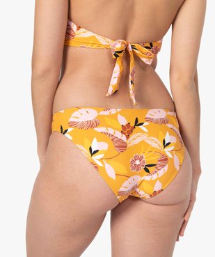 Bas de maillot de bain femme fleuri forme slip vue2 - Nikesneakers (PLAGE) - Nikesneakers