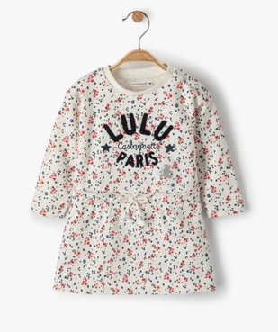 Robe bébé fille en matière molletonnée - Lulu Castagnette vue1 - LULUCASTAGNETTE - GEMO