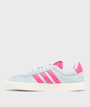 Baskets à lacets VL Court suède femme - Adidas vue3 - ADIDAS - GEMO