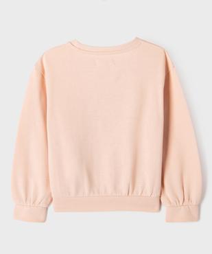 Sweat blousant en molleton doux imprimé fille vue4 - GEMO 4G FILLE - GEMO