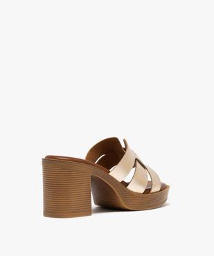 Mules à talon haut et bout ouvert femme vue4 - FOLLOW ME - GEMO