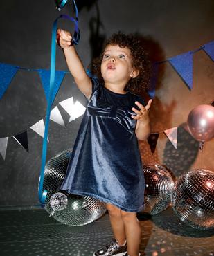 Robe de cérémonie en velours bébé fille vue5 - GEMO(BEBE DEBT) - GEMO