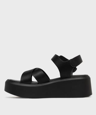 Sandales plateformes à brides croisées femme vue3 - 5 MILES - GEMO