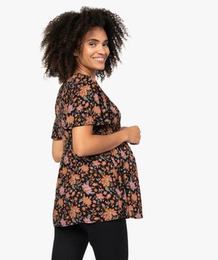 Blouse de grossesse à smocks et fleurs vue3 - GEMO (MATER) - GEMO