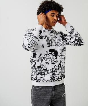 Sweat à capuche à motifs graffiti garçon vue7 - GEMO 4G GARCON - GEMO