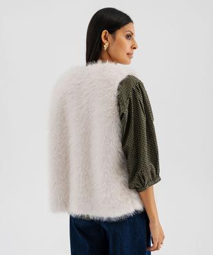 Veste sans manches en fourrure imitation femme vue3 - GEMO 4G FEMME - GEMO