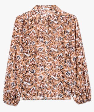 Chemise femme en voile à motif fleuri vue4 - GEMO(FEMME PAP) - GEMO