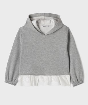 Sweat à capuche dentelle fille vue1 - GEMO (ENFANT) - GEMO