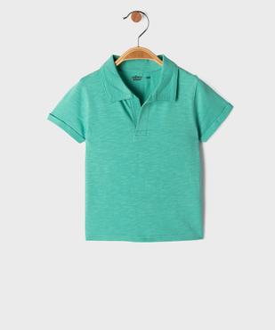 Polo en coton flammé bébé garçon vue1 - GEMO 4G BEBE - GEMO