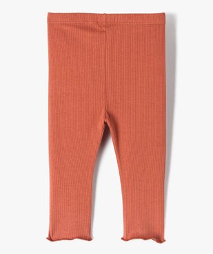 Legging en maille côtelée avec bas froncé bébé fille vue3 - GEMO(BEBE DEBT) - GEMO