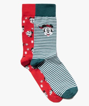 Chaussettes de Noël homme imprimées Mickey - Disney (lot de 2) vue1 - DISNEY DTR - GEMO