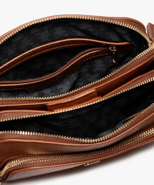 Sac en matière grainée avec deux bandoulières amovibles femme - LuluCastagnette vue3 - LULUCASTAGNETTE - GEMO