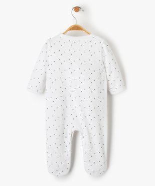Pyjama bébé en velours étoilé à ouverture ventrale vue3 - GEMO(BB COUCHE) - GEMO