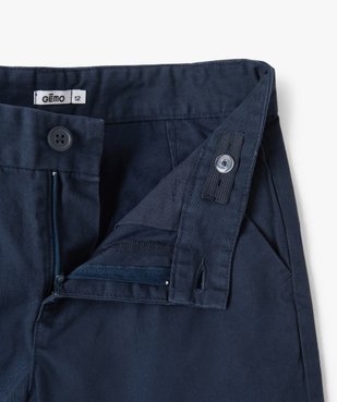 Bermuda coupe chino regular en toile de coton garçon vue2 - GEMO 4G GARCON - GEMO