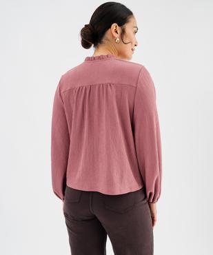 T-shirt uni col montant femme vue3 - GEMO(FEMME PAP) - GEMO