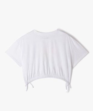 Tee-shirt fille coupe courte et ample au look vintage vue3 - GEMO (JUNIOR) - GEMO