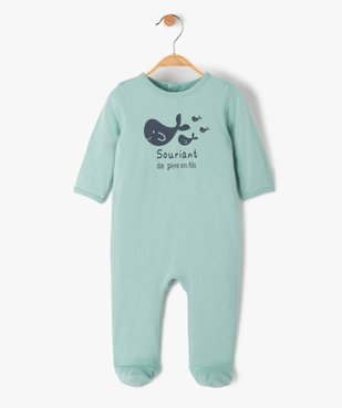 Pyjama bébé en jersey imprimé à pond-dos vue1 - GEMO(BB COUCHE) - GEMO