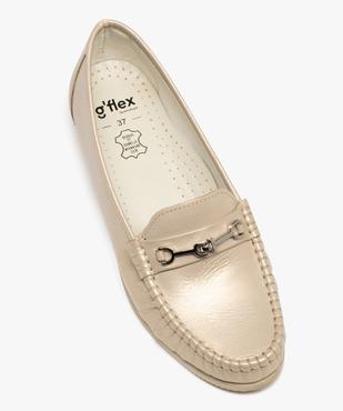 Mocassins confort dessus cuir et talon compensé femme vue5 - G'FLEX - GEMO