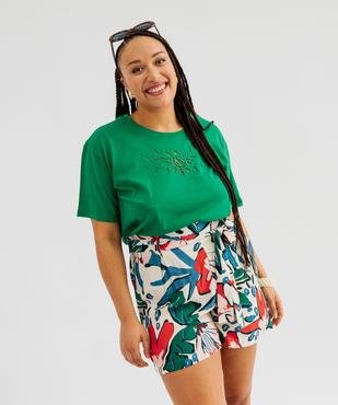 Short fluide à motifs fleuris femme grande taille vue1 - GEMO (G TAILLE) - GEMO
