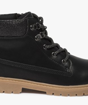 Boots fille avec col fantaisie et semelle crantée vue6 - GEMO (ENFANT) - GEMO
