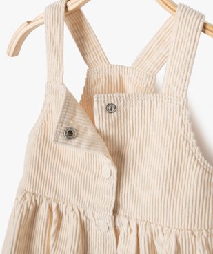 Robe à bretelles en velours côtelé bébé fille vue2 - GEMO 4G BEBE - GEMO