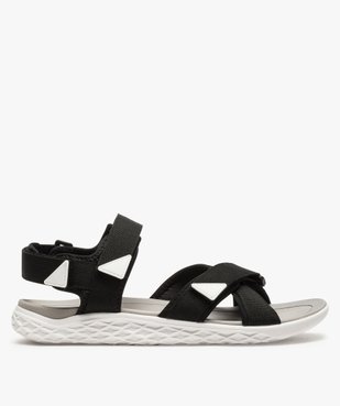 Sandales homme en textile fermeture trois bandes scratch vue1 - GEMO (CASUAL) - GEMO
