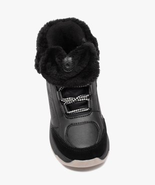 Boots fille unies à col fourré retourné - Kickers vue5 - KICKERS - GEMO