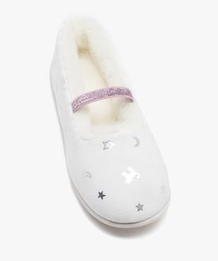 Chaussons fille ballerines fourrées à bride élastique pailletée vue5 - GEMO (ENFANT) - GEMO