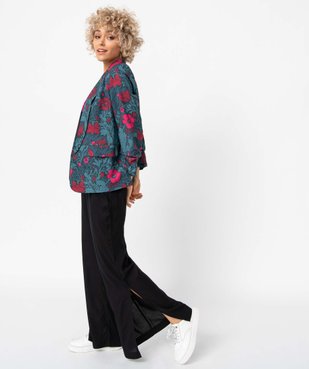 Pantalon femme en toile fluide coupe ample fendu sur les côtés vue5 - GEMO(FEMME PAP) - GEMO