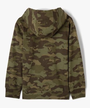 Sweat garçon zippé à capuche motif camouflage vue3 - GEMO (JUNIOR) - GEMO