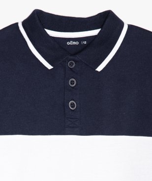 Polo garçon multicolore à manches courtes vue2 - GEMO (ENFANT) - GEMO