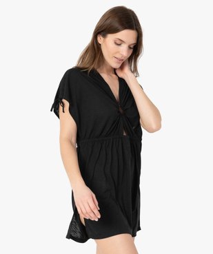 Robe de plage femme à double décolleté en V vue1 - GEMO (PLAGE) - GEMO