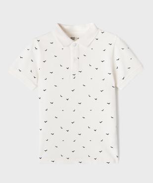 Polo manches courtes à micro motifs garçon vue3 - GEMO 4G GARCON - GEMO