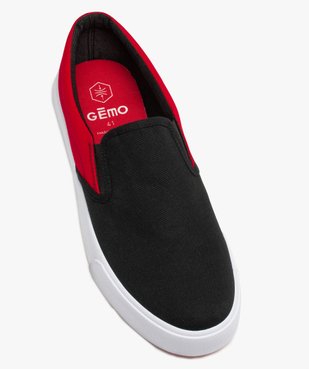Chaussures basses homme slip-on en toile bicolore vue5 - GEMO C4G HOMME - GEMO