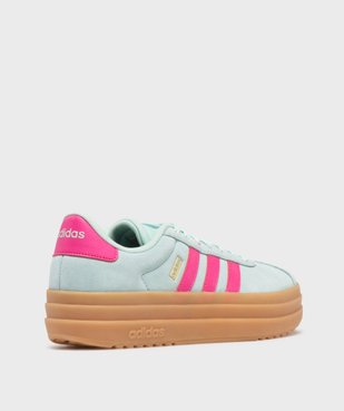 Baskets en cuir VL Court bold avec semelle plateforme femme - Adidas vue4 - ADIDAS - GEMO