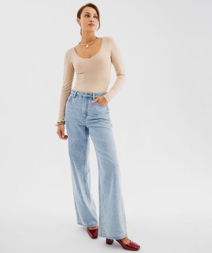 Body thermique à manches longues et col V femme vue7 - GEMO(HOMWR FEM) - GEMO