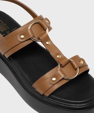 Sandales à brides sur semelle plateforme femme - 5 Miles vue5 - 5 MILES - GEMO