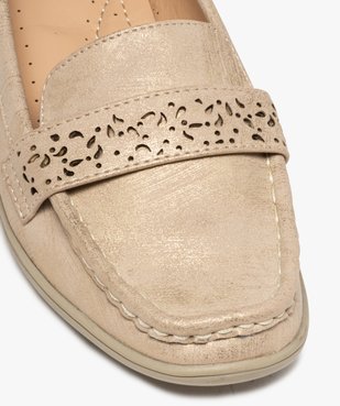 Mocassins confort femme à semelle souple et bride ajourée vue6 - GEMO (CASUAL) - GEMO