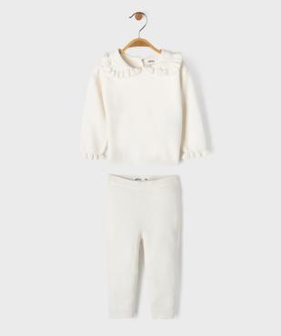 Ensemble 2 pièces en maille bébé fille pull et legging vue2 - GEMO 4G BEBE - GEMO