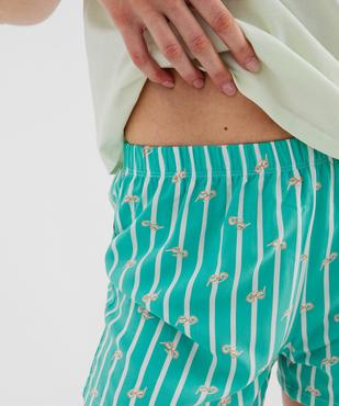 Pyjashort en coton et viscose imprimé femme vue4 - GEMO 4G FEMME - GEMO