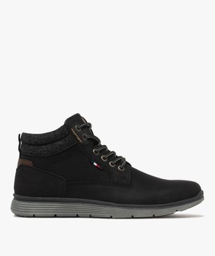 Baskets homme mid-cut casual  avec col moussé en maille vue2 - URBAN STEPS - GEMO