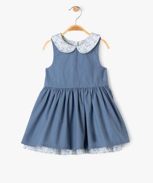 Robe réversible avec col Claudine bébé fille vue3 - GEMO(BEBE DEBT) - GEMO