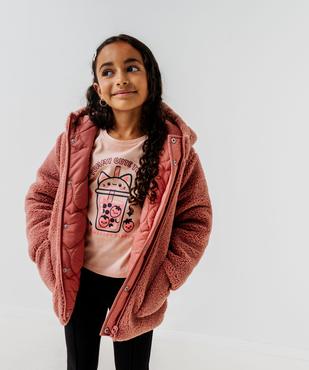 Manteau à capuche réversible fille vue7 - GEMO (ENFANT) - GEMO
