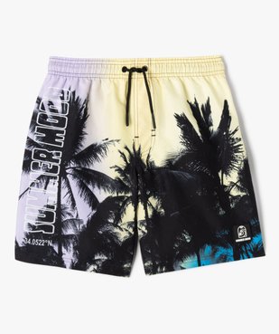 Short de bain à motifs palmiers garçon vue1 - GEMO 4G GARCON - GEMO